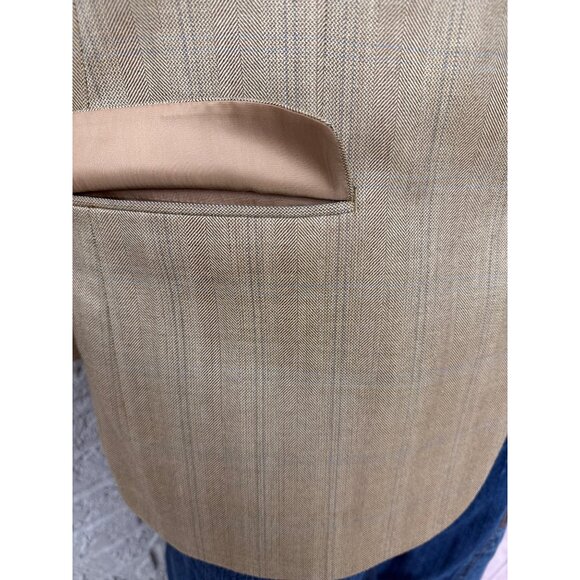 Ralph Lauren Men’s Silk / Wool Herringbone Blazer Sport Coat Size 42 S - Picture 6 of 11